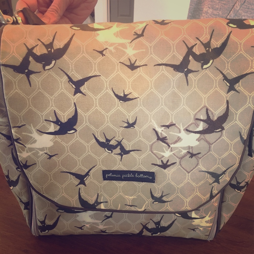 Petunia Pickle Bottom “Sparrows on the Seine” Bag